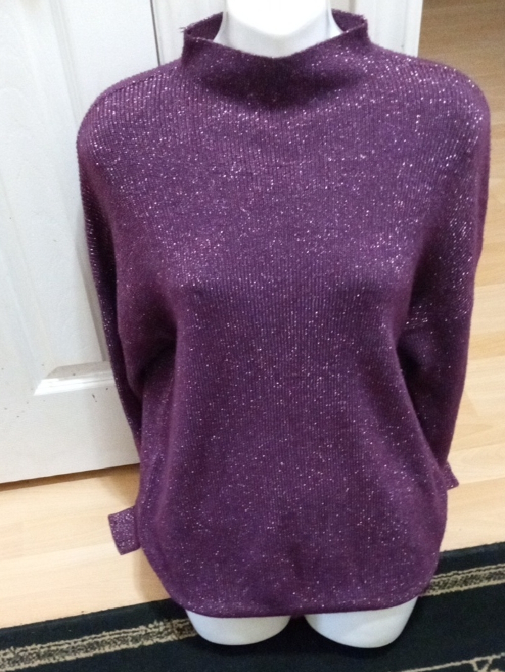 Sparkle Plum Purple Cowlneck Sweater Very Pretty 💜